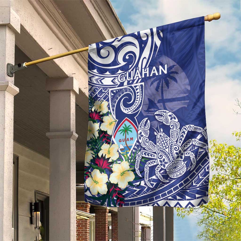 Hafa Adai Guam Garden Flag Latte Stone With Coconut Crab