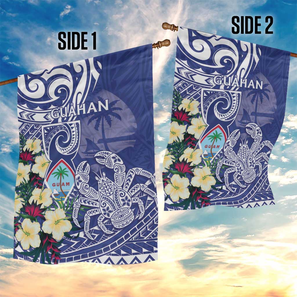 Hafa Adai Guam Garden Flag Latte Stone With Coconut Crab