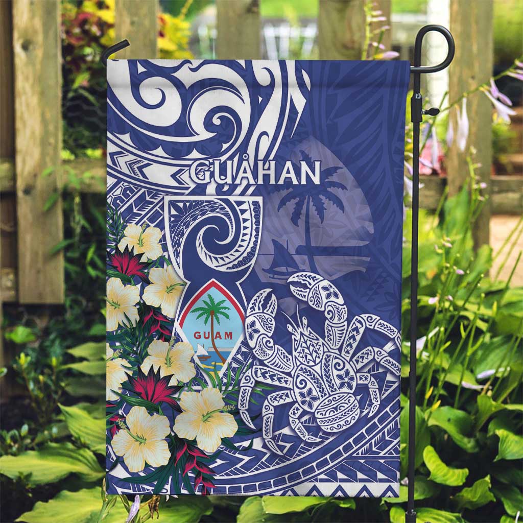 Hafa Adai Guam Garden Flag Latte Stone With Coconut Crab