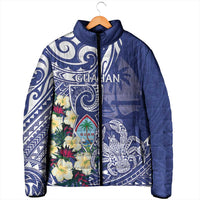 Personalised Hafa Adai Guam Padded Jacket Latte Stone With Coconut Crab