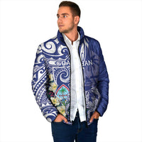 Personalised Hafa Adai Guam Padded Jacket Latte Stone With Coconut Crab