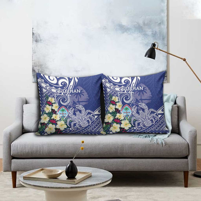 Hafa Adai Guam Pillow Cover Latte Stone With Coconut Crab