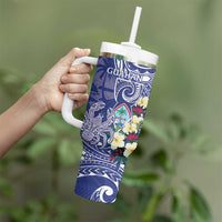 Personalised Hafa Adai Guam Tumbler With Handle Latte Stone With Coconut Crab LT05 - Polynesian Pride