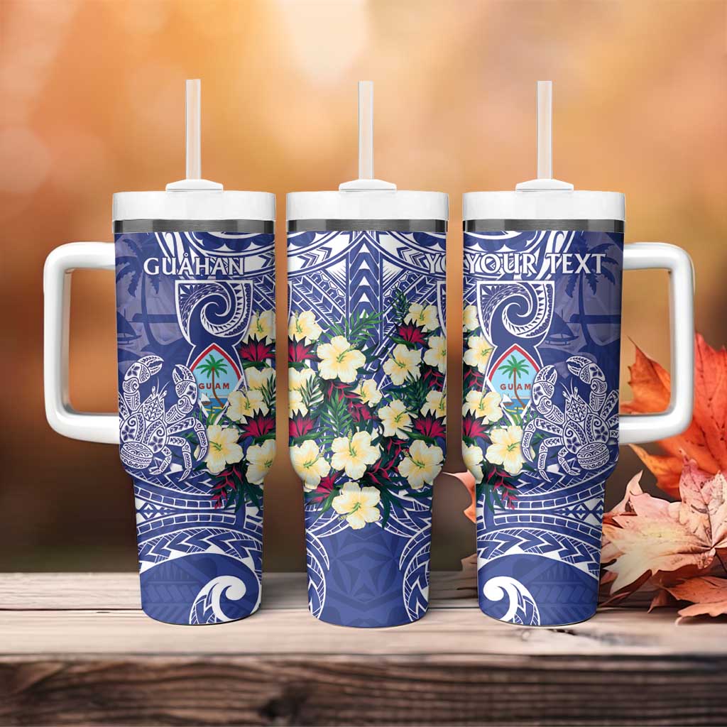 Personalised Hafa Adai Guam Tumbler With Handle Latte Stone With Coconut Crab LT05 - Polynesian Pride