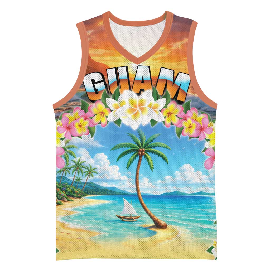 Guam Basketball Jersey Eternal Summer Sunset Beach