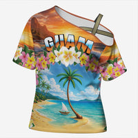 Guam Cross Shoulder Shirt Eternal Summer Sunset Beach