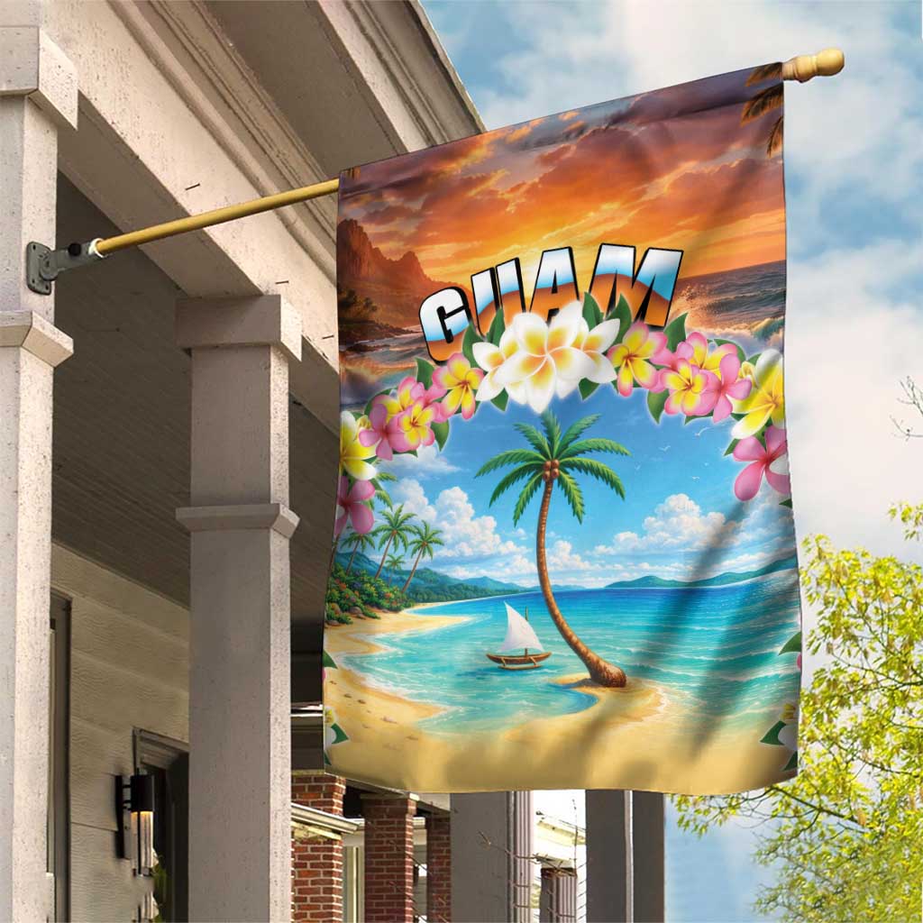 Guam Garden Flag Eternal Summer Sunset Beach