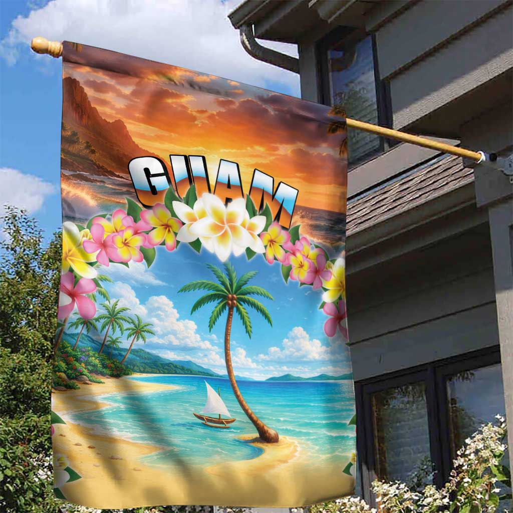 Guam Garden Flag Eternal Summer Sunset Beach