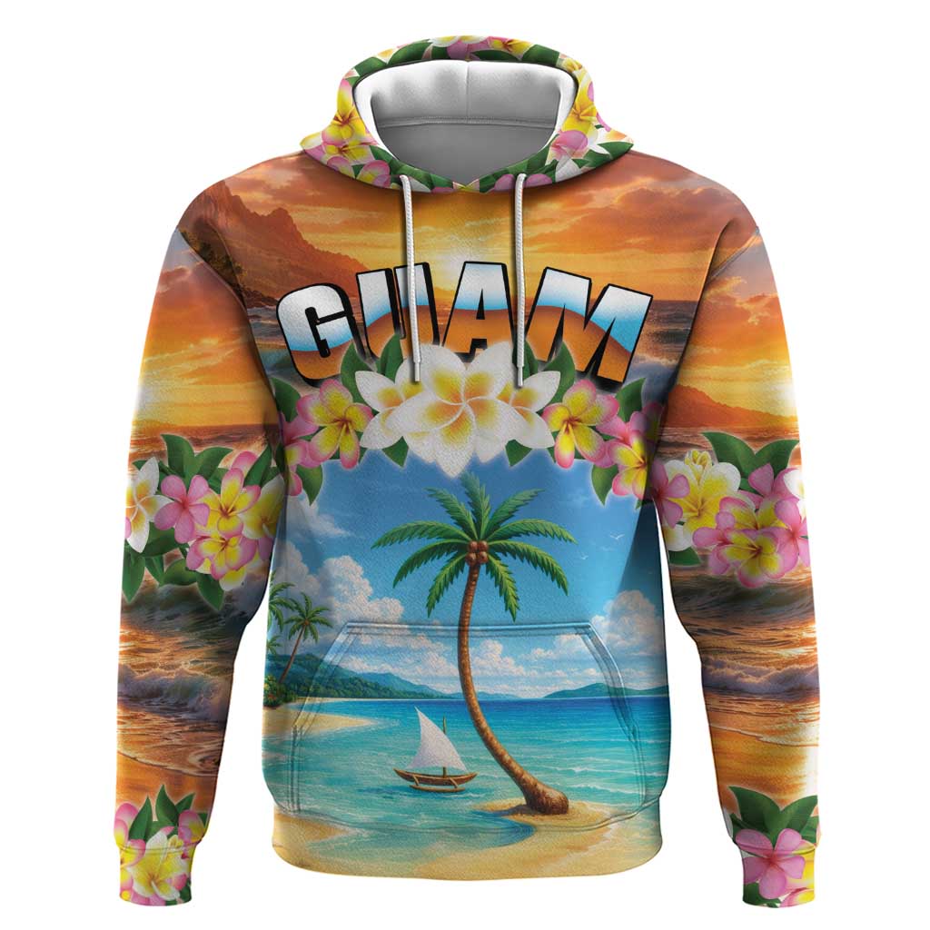 Guam Hoodie Eternal Summer Sunset Beach LT05 Pullover Hoodie Colorful - Polynesian Pride