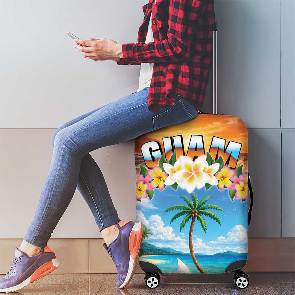 Guam Luggage Cover Eternal Summer Sunset Beach