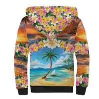 Guam Sherpa Hoodie Eternal Summer Sunset Beach LT05 - Polynesian Pride