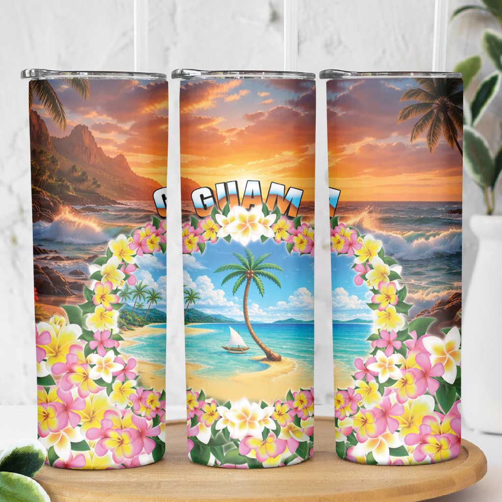Guam Skinny Tumbler Eternal Summer Sunset Beach