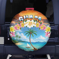 Guam Spare Tire Cover Eternal Summer Sunset Beach