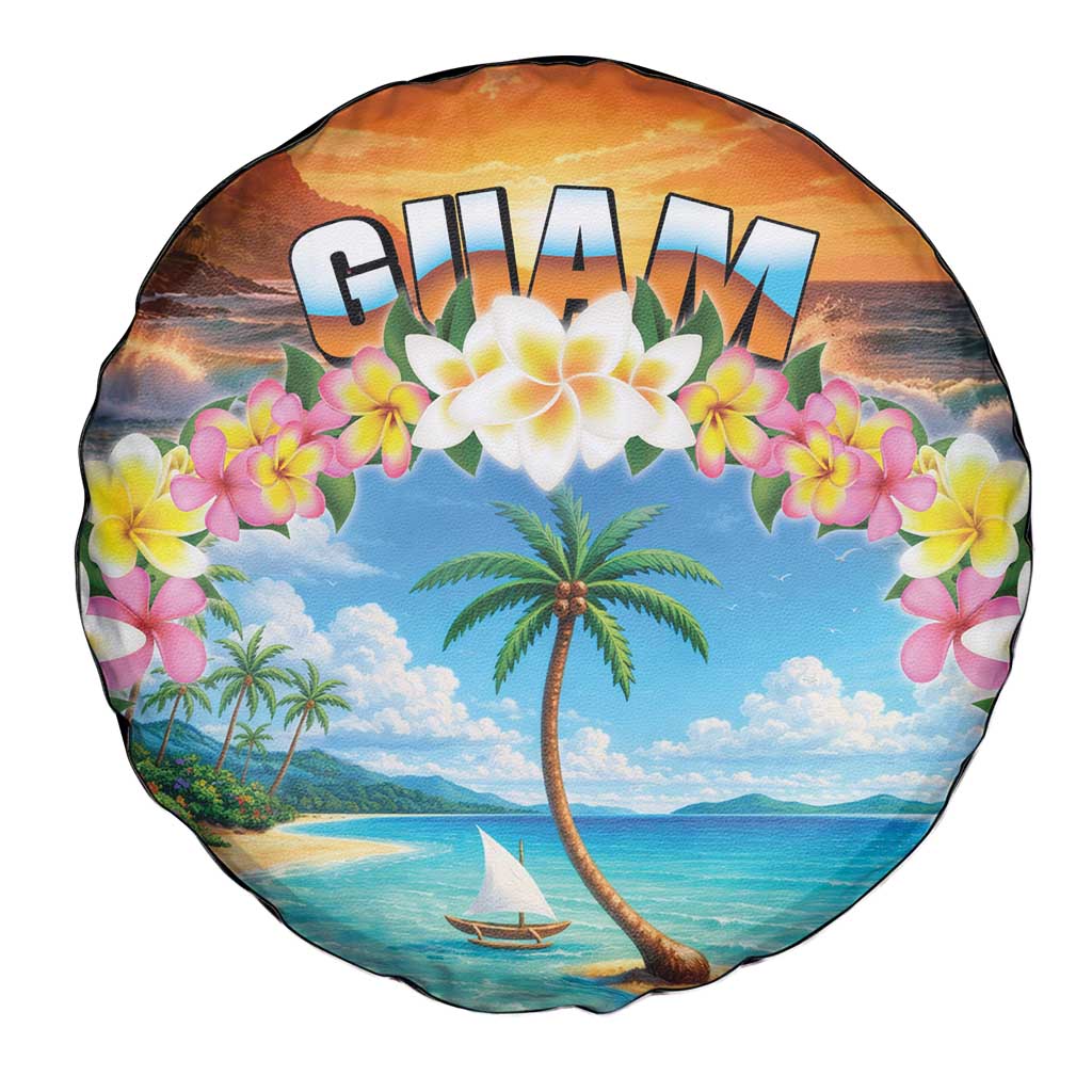 Guam Spare Tire Cover Eternal Summer Sunset Beach
