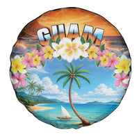 Guam Spare Tire Cover Eternal Summer Sunset Beach