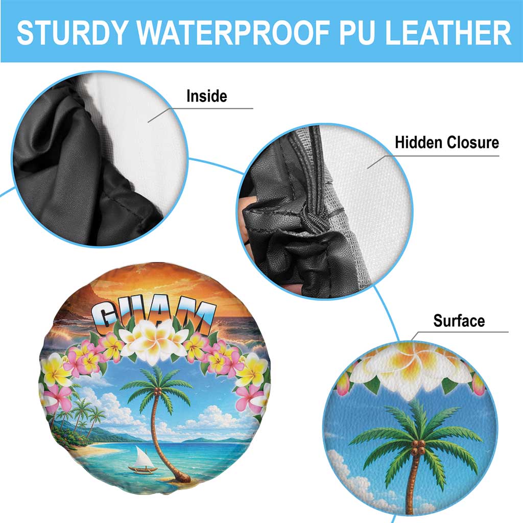 Guam Spare Tire Cover Eternal Summer Sunset Beach