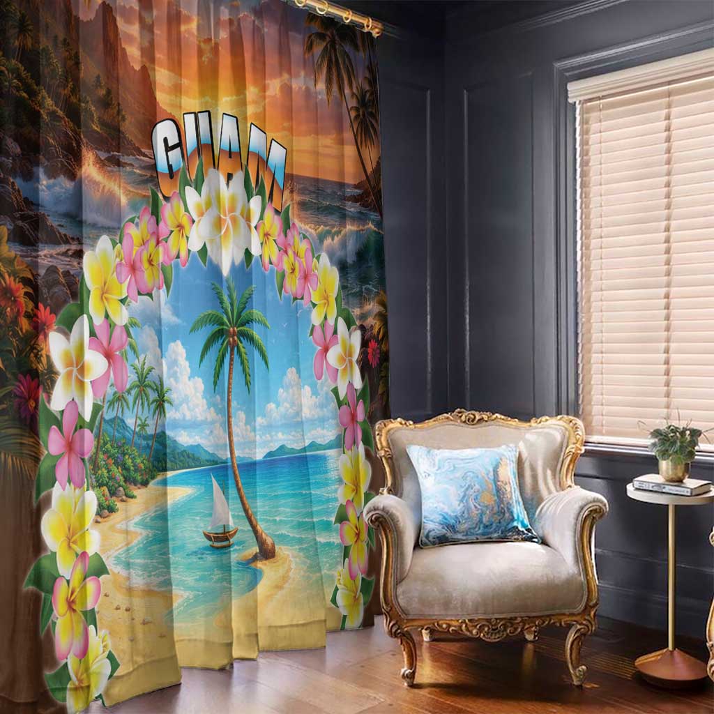 Guam Window Curtain Eternal Summer Sunset Beach