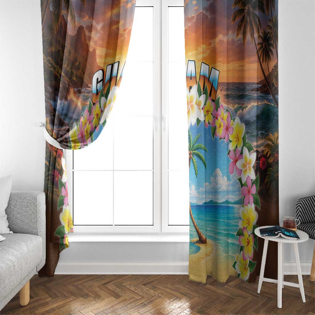 Guam Window Curtain Eternal Summer Sunset Beach