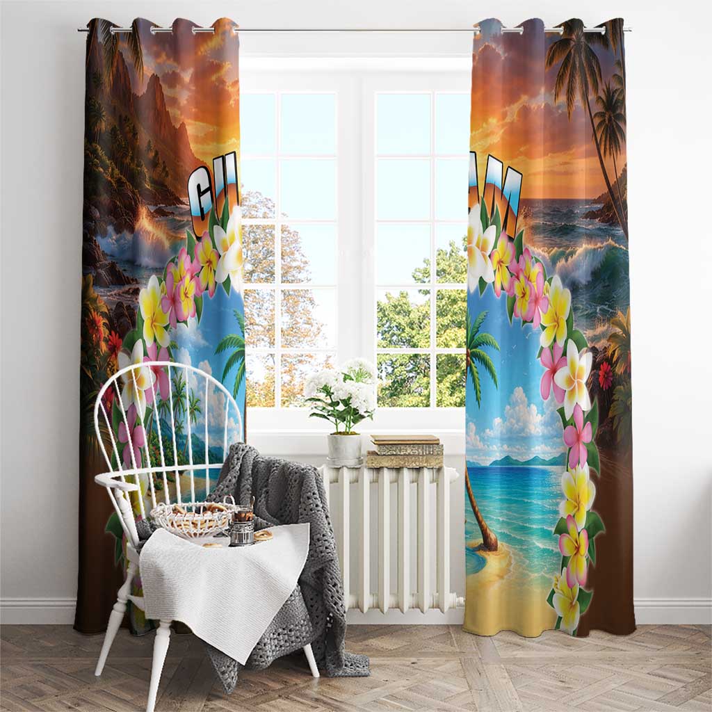Guam Window Curtain Eternal Summer Sunset Beach