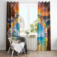 Guam Window Curtain Eternal Summer Sunset Beach