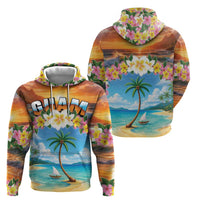 Guam Zip Hoodie Eternal Summer Sunset Beach LT05 - Polynesian Pride