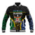 Personalised South Sea Islanders And Fiji Baseball Jacket Kanakas Fijian Tapa Pattern