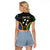 Personalised South Sea Islanders And Fiji Raglan Cropped T Shirt Kanakas Fijian Tapa Pattern