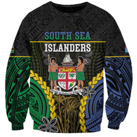 Personalised South Sea Islanders And Fiji Sweatshirt Kanakas Fijian Tapa Pattern