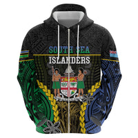 Personalised South Sea Islanders And Fiji Zip Hoodie Kanakas Fijian Tapa Pattern