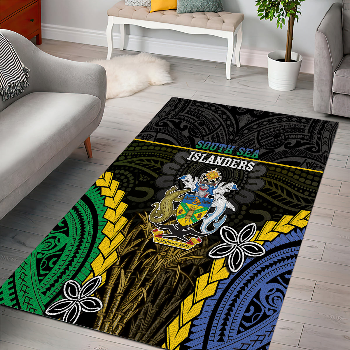 South Sea Islanders And Solomon Islands Area Rug Kanakas Polynesian Pattern LT05 - Polynesian Pride