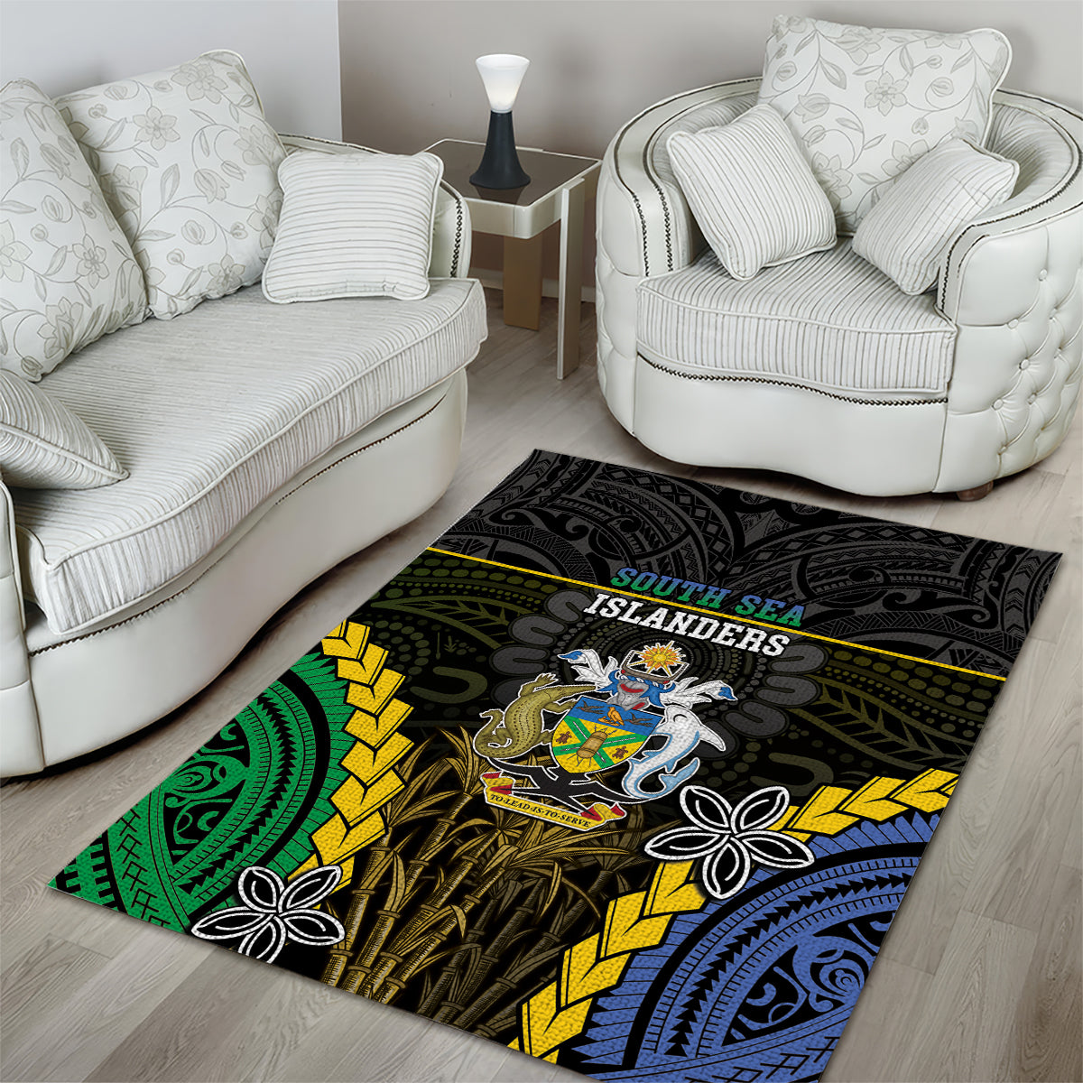 South Sea Islanders And Solomon Islands Area Rug Kanakas Polynesian Pattern LT05 - Polynesian Pride