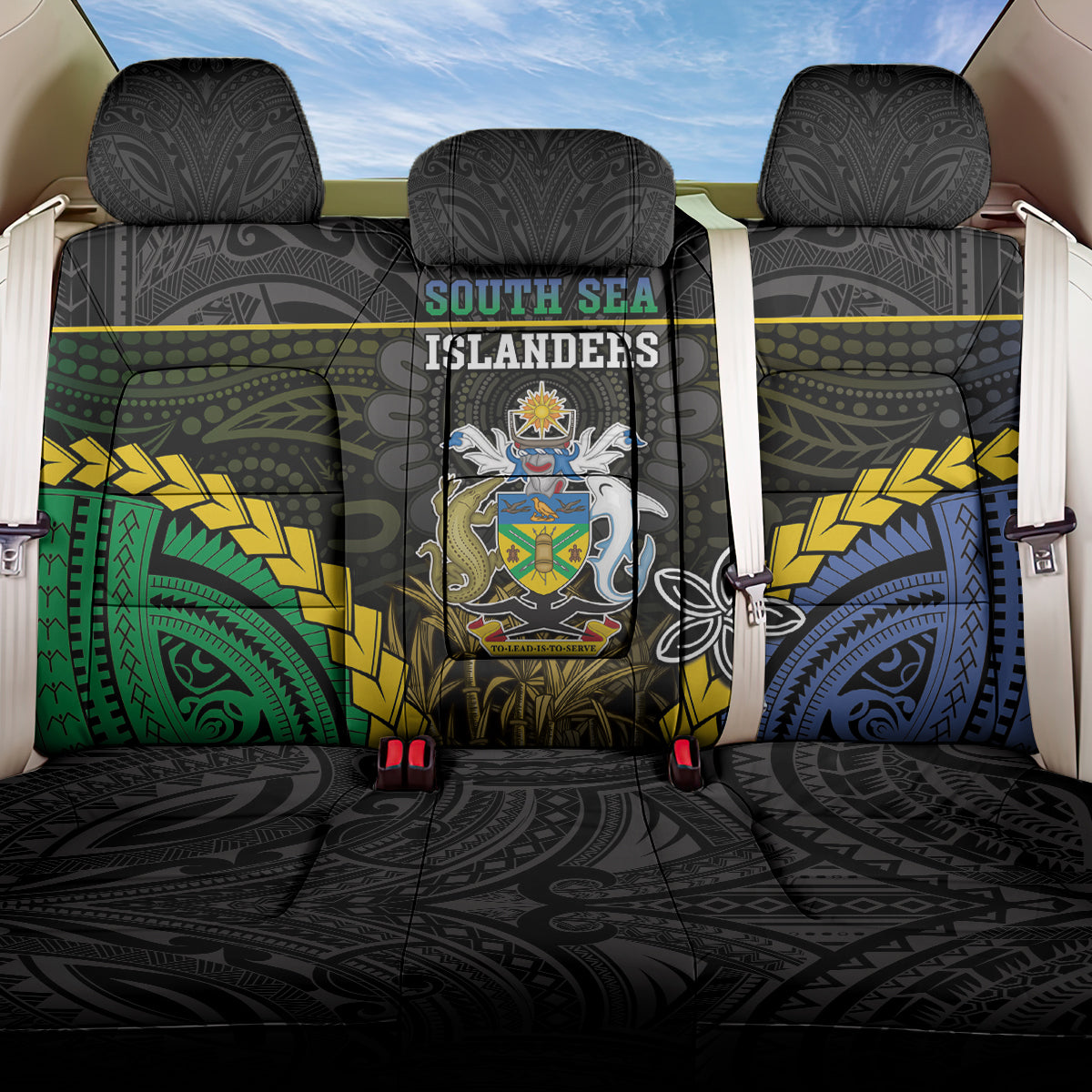 South Sea Islanders And Solomon Islands Back Car Seat Cover Kanakas Polynesian Pattern