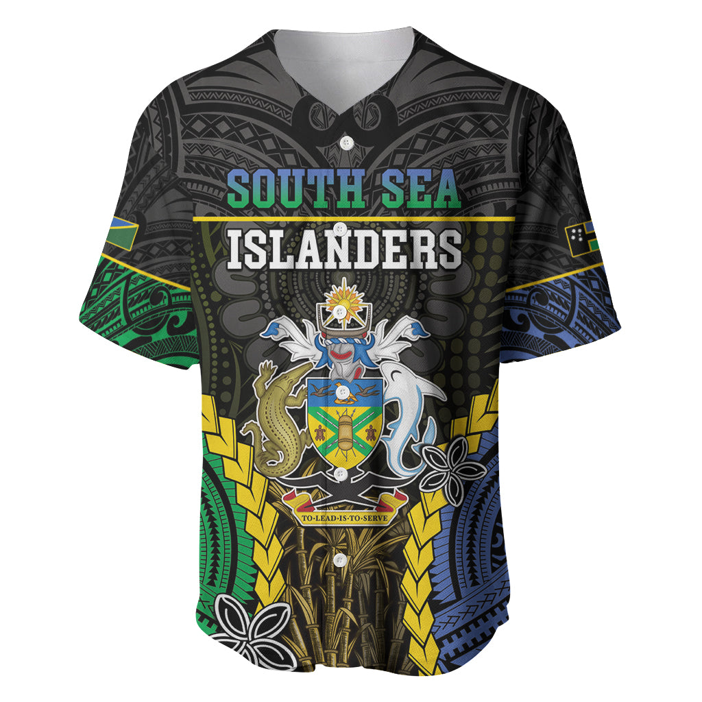 Personalised South Sea Islanders And Solomon Islands Baseball Jersey Kanakas Polynesian Pattern