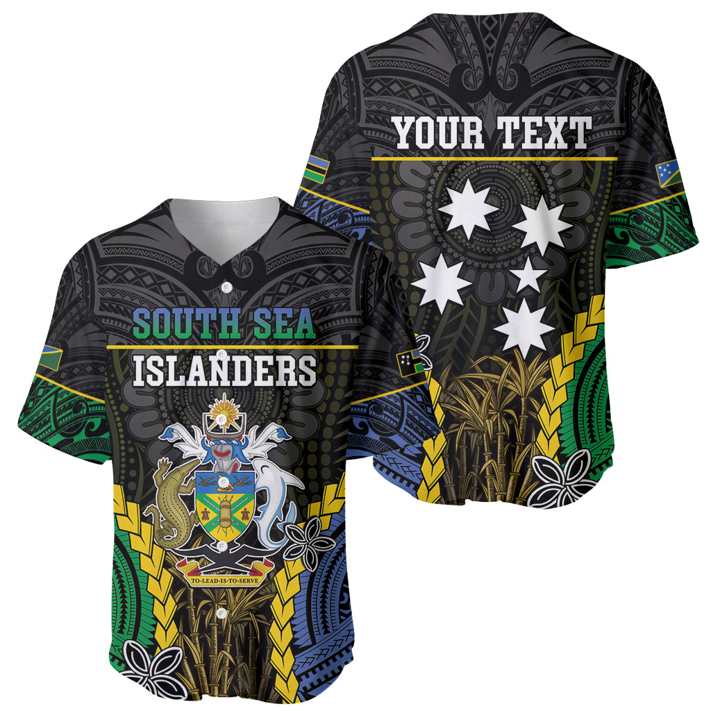 Personalised South Sea Islanders And Solomon Islands Baseball Jersey Kanakas Polynesian Pattern LT05 - Polynesian Pride