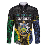 Personalised South Sea Islanders And Solomon Islands Family Matching Long Sleeve Bodycon Dress and Hawaiian Shirt Kanakas Polynesian Pattern