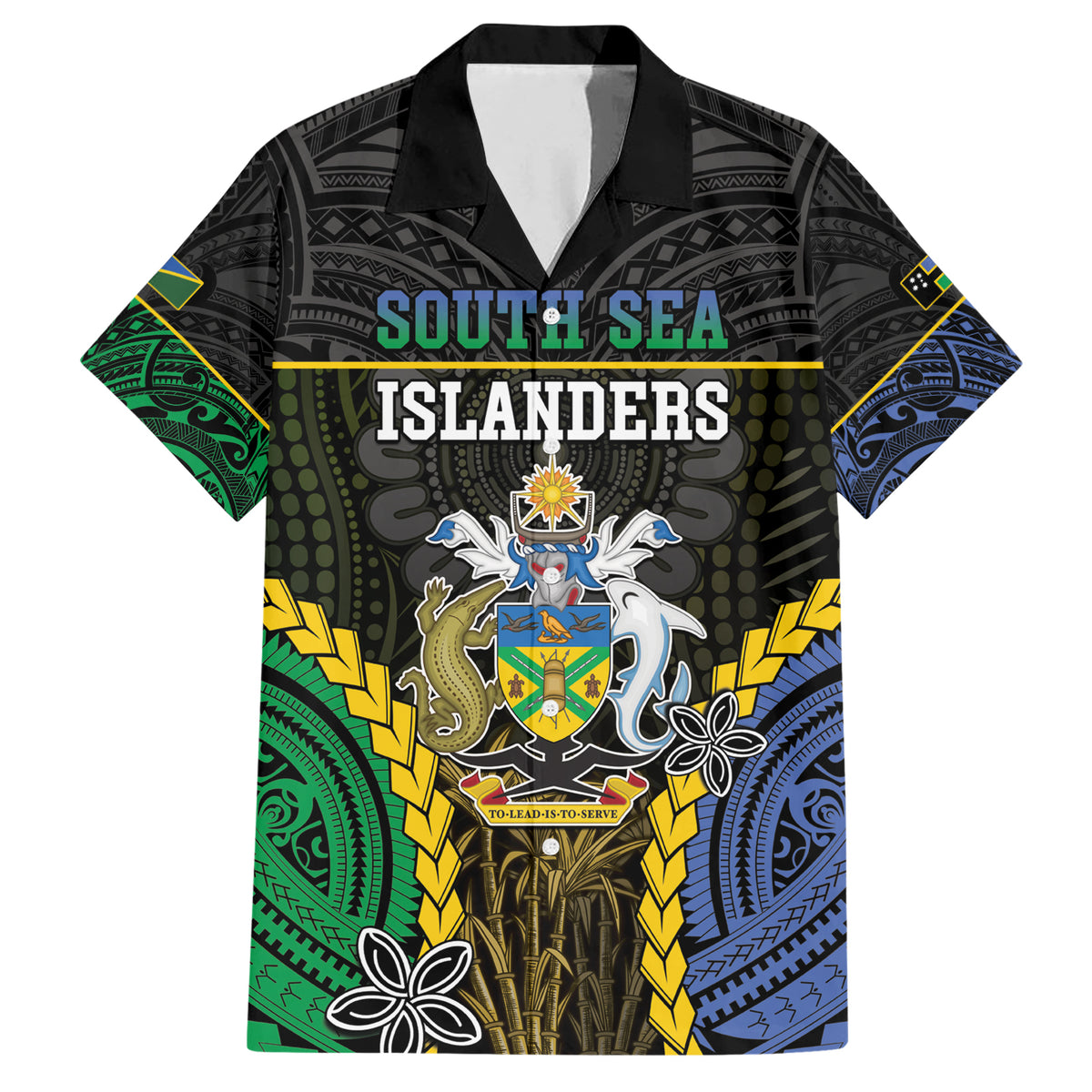 Personalised South Sea Islanders And Solomon Islands Family Matching Short Sleeve Bodycon Dress and Hawaiian Shirt Kanakas Polynesian Pattern