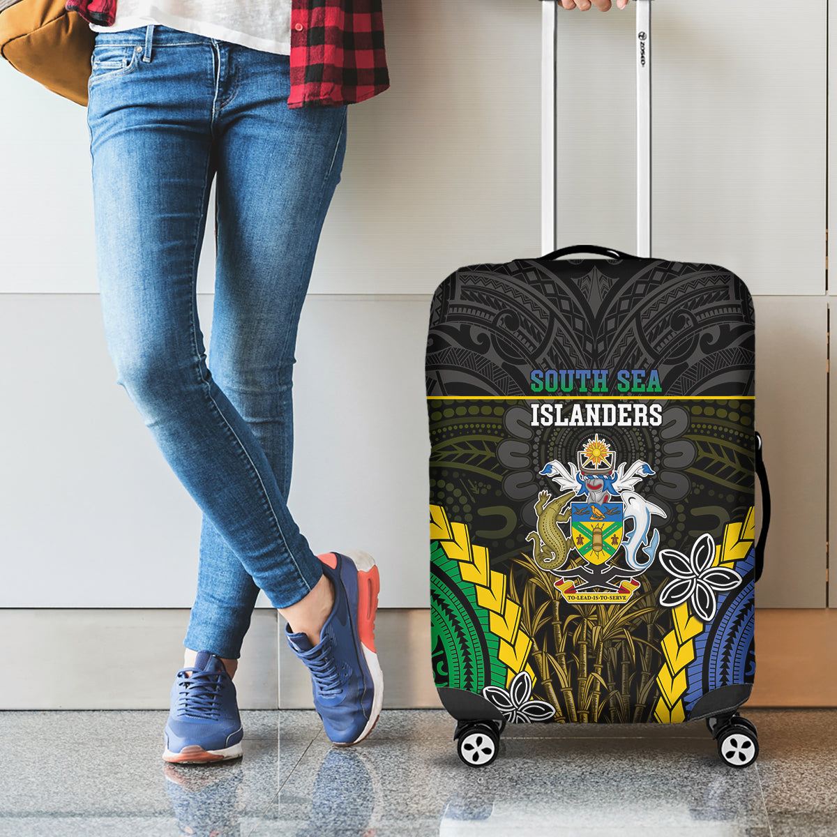 South Sea Islanders And Solomon Islands Luggage Cover Kanakas Polynesian Pattern LT05 - Polynesian Pride