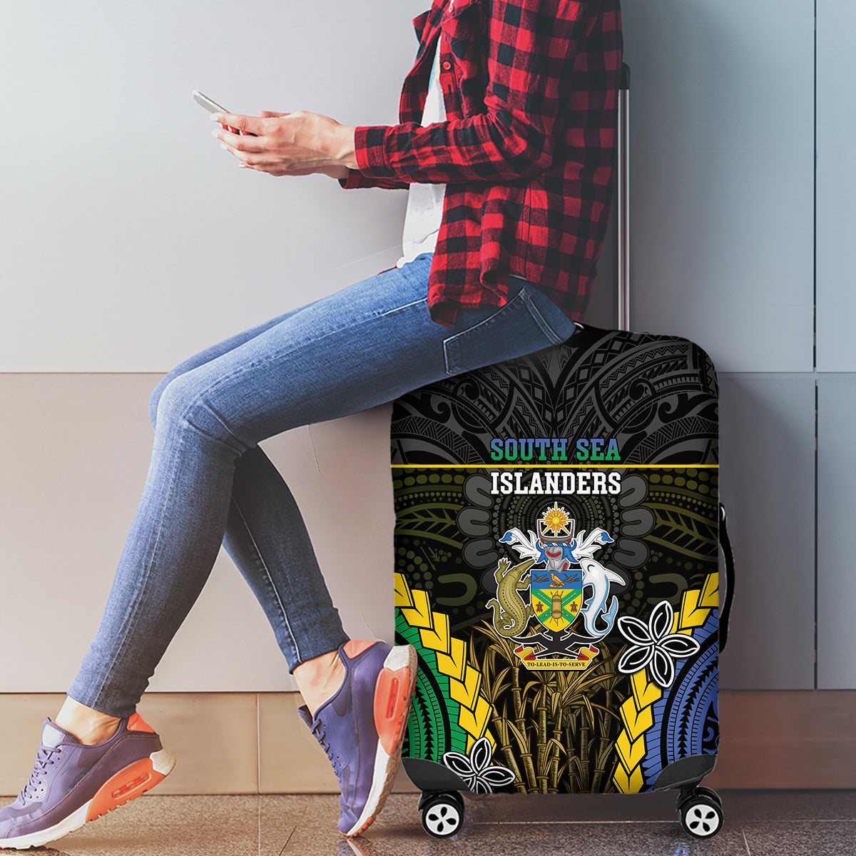 South Sea Islanders And Solomon Islands Luggage Cover Kanakas Polynesian Pattern LT05 - Polynesian Pride