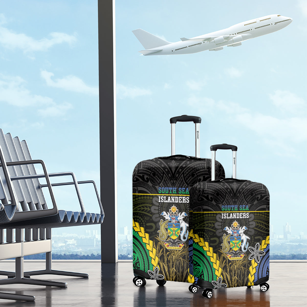 South Sea Islanders And Solomon Islands Luggage Cover Kanakas Polynesian Pattern LT05 - Polynesian Pride
