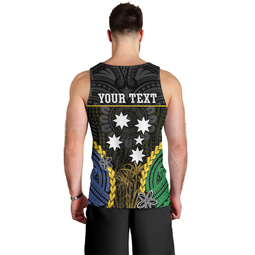 Personalised South Sea Islanders And Solomon Islands Men Tank Top Kanakas Polynesian Pattern LT05 - Polynesian Pride