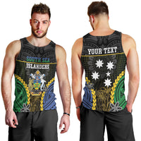 Personalised South Sea Islanders And Solomon Islands Men Tank Top Kanakas Polynesian Pattern LT05 - Polynesian Pride