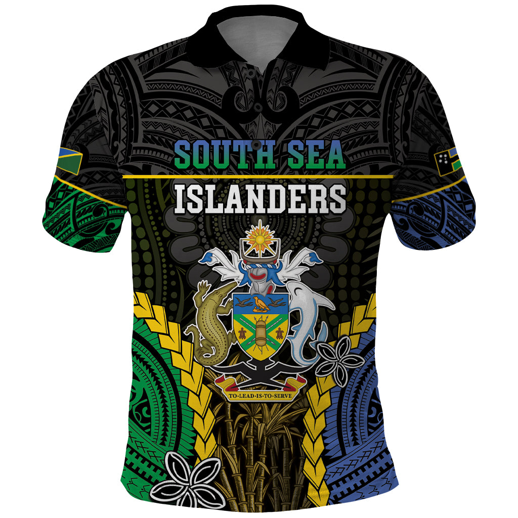Personalised South Sea Islanders And Solomon Islands Polo Shirt Kanakas Polynesian Pattern
