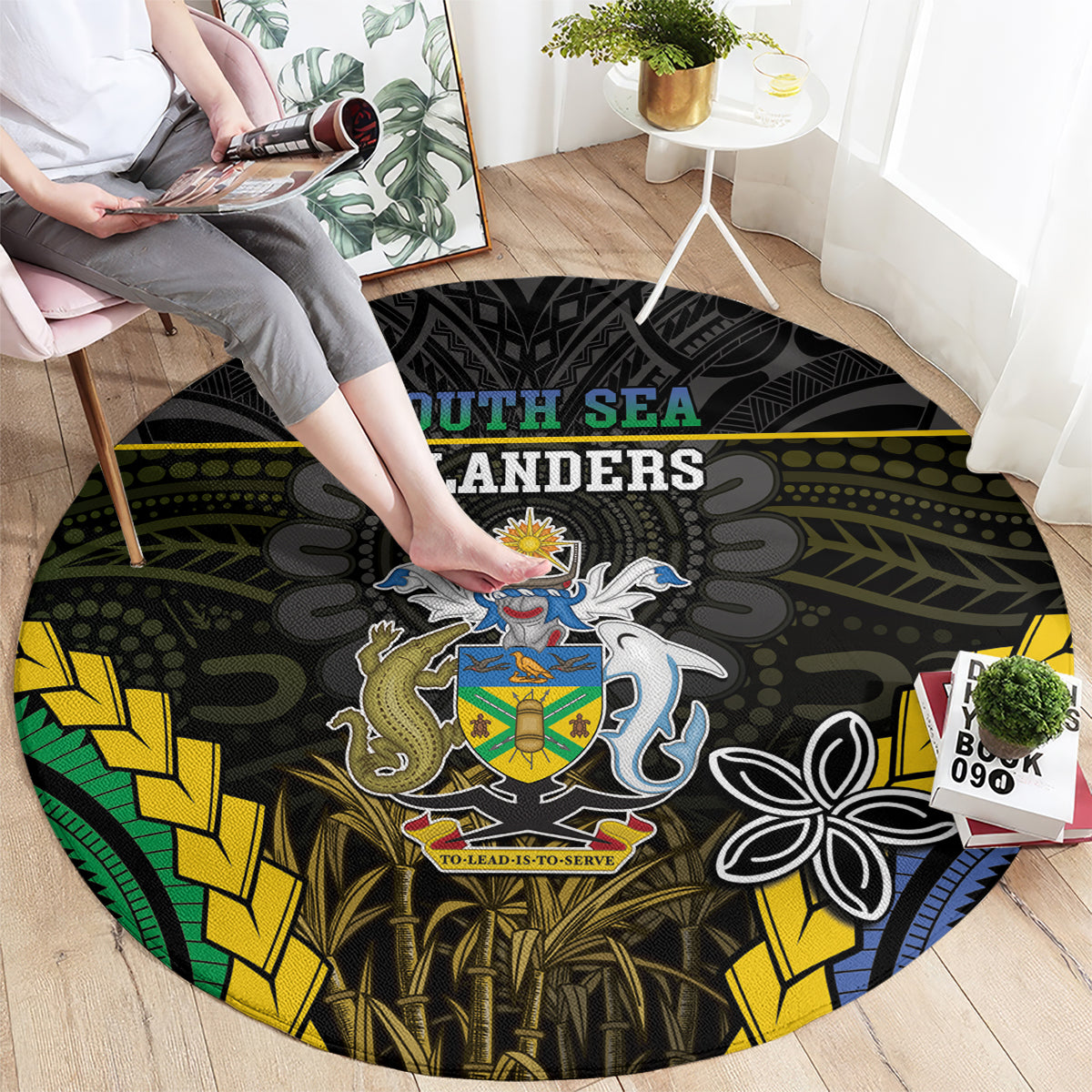 South Sea Islanders And Solomon Islands Round Carpet Kanakas Polynesian Pattern LT05 - Polynesian Pride