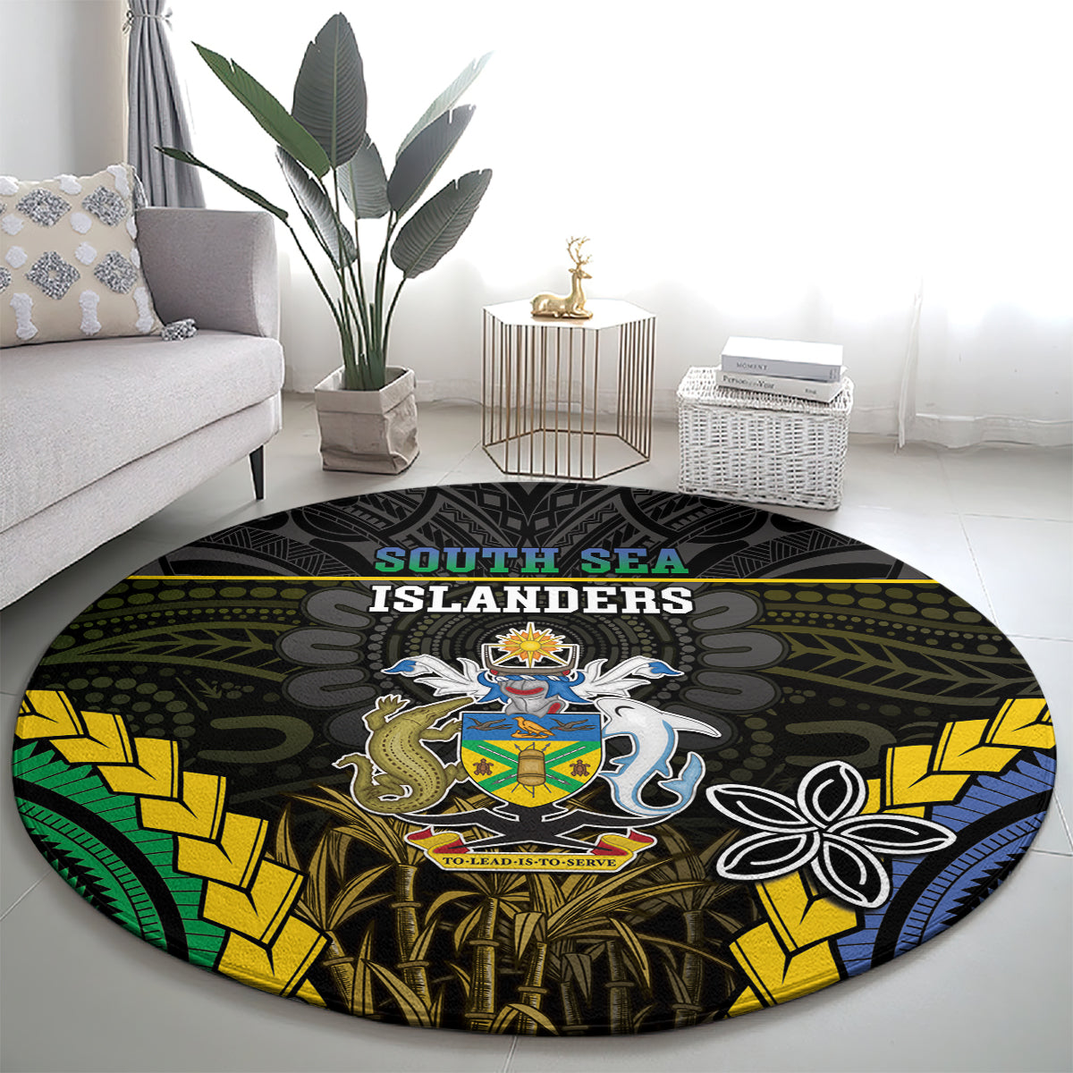 South Sea Islanders And Solomon Islands Round Carpet Kanakas Polynesian Pattern LT05 - Polynesian Pride