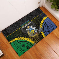 South Sea Islanders And Solomon Islands Rubber Doormat Kanakas Polynesian Pattern LT05 Black - Polynesian Pride