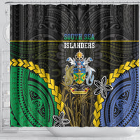 South Sea Islanders And Solomon Islands Shower Curtain Kanakas Polynesian Pattern LT05 - Polynesian Pride