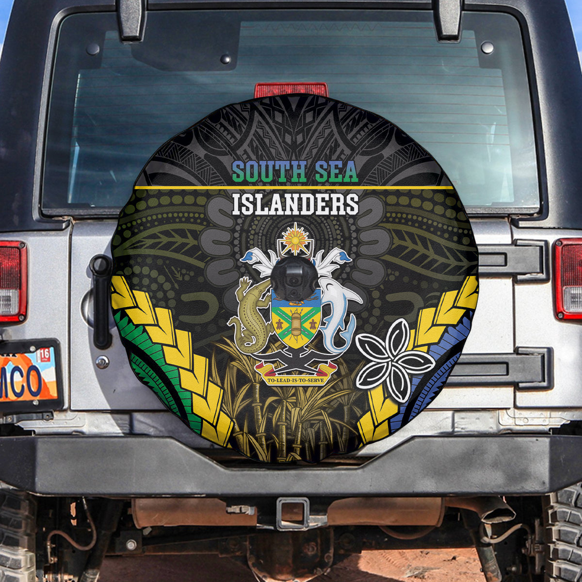 South Sea Islanders And Solomon Islands Spare Tire Cover Kanakas Polynesian Pattern LT05 Black - Polynesian Pride
