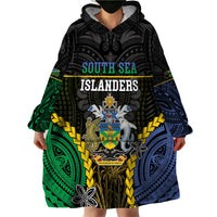 Personalised South Sea Islanders And Solomon Islands Wearable Blanket Hoodie Kanakas Polynesian Pattern LT05 - Polynesian Pride