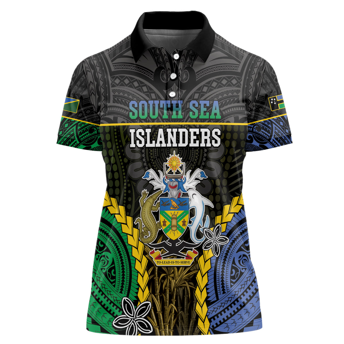 Personalised South Sea Islanders And Solomon Islands Women Polo Shirt Kanakas Polynesian Pattern