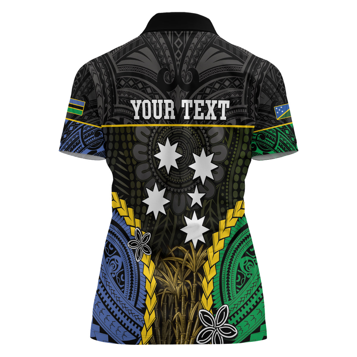 Personalised South Sea Islanders And Solomon Islands Women Polo Shirt Kanakas Polynesian Pattern